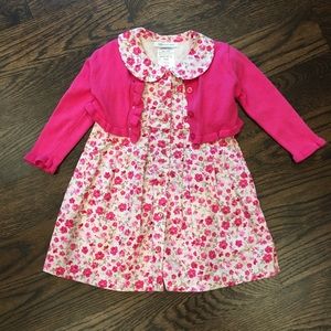 Dress with sweater 2t new never worn